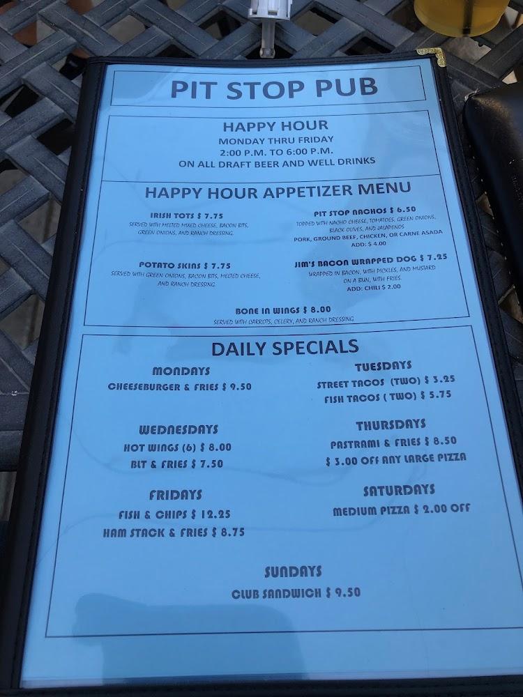 Pitstop Pub Sports Bar & Grill Menu image 3